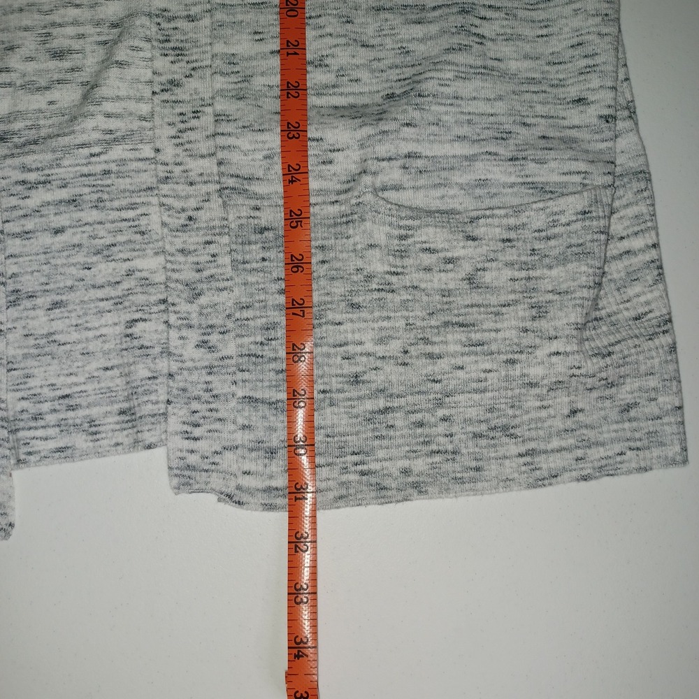 Women's‎ Basic Editions Black & White Open Cardigan with Front Pockets Size 2X - Picture 5 of 8